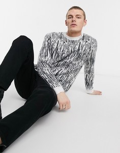 Вязаный джемпер из фактурной пряжи в прерывистую полоску ASOS DESIGN-Многоцветный
