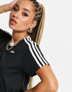 Черная футболка бойфренда adidas Originals-Черный цвет