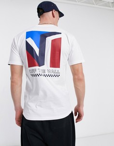 Белая футболка с принтом сзади Vans Dimensions-Белый