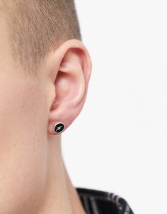 Серебристые серьги с отделкой в виде молнии Icon Brand-Серебристый