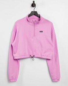 Сиреневый свитшот с короткой молнией на груди Vans Left-Фиолетовый цвет