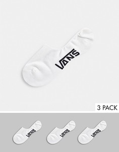 3 пары белых невидимых носков Vans Classic-Белый