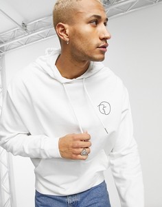Oversized-худи с черным принтом в виде лица ASOS DESIGN-Черный