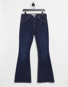 Зауженные расклешенные джинсы цвета индиго Topshop Jamie-Голубой
