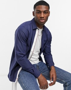 Двухцветная рубашка из ткани добби Tommy Hilfiger-Голубой