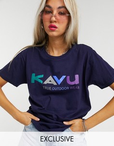 Темно-синяя футболка Kavu Multi – эксклюзивно для ASOS-Темно-синий