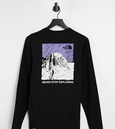 Черный лонгслив с принтом горы The North Face – эксклюзивно для ASOS-Черный цвет