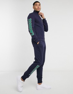 Зеленый спортивный костюм с логотипом Lacoste-Темно-синий