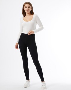 Черные хлопковые леггинсы Miss Selfridge-Черный цвет