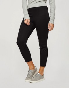 Черные узкие брюки из трикотажа понте Miss Selfridge-Черный цвет