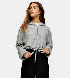 Серый худи с начесом Topshop Petite