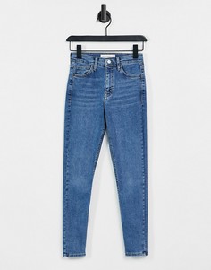 Синие выбеленные джинсы Topshop Jamie-Голубой