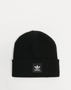 Черная шапка-бини с логотипом adidas Originals-Черный цвет