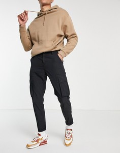 Брюки карго черного цвета из рипстопа New Look-Черный цвет