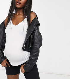 Белый топ на бретельках с V-образным вырезом ASOS DESIGN Maternity