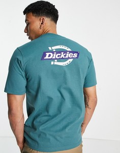 Зеленая футболка с принтом на спине Dickies Ruston-Зеленый цвет