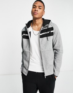 Худи серого цвета на молнии Puma-Серый