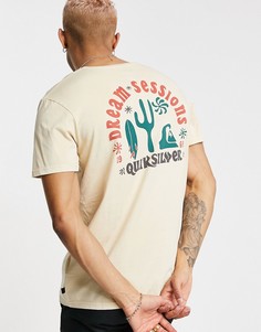 Белая футболка с принтом на спинке Quiksilver Dream Sessions-Белый