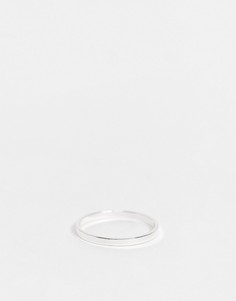 Узкое серебристое кольцо ASOS DESIGN-Серебристый