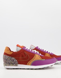 Кроссовки неровного оранжевого цвета Nike Dbreak-Type Regrind-Коричневый цвет