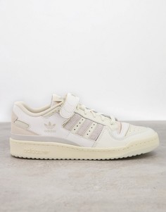 Бежевые низкие кроссовки adidas Originals Forum 84-Белый