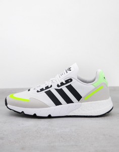 Бело-черные кроссовки adidas Originals ZX 1K Boost-Белый
