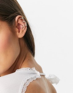 Набор золотистых серег хагги Pieces-Золотистый