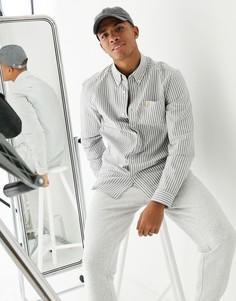 Белая рубашка в вертикальную полоску Fred Perry-Белый