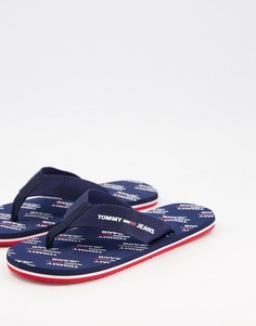 Пляжные сандалии с принтом "Tommy Jeans" Tommy Hilfiger-Темно-синий