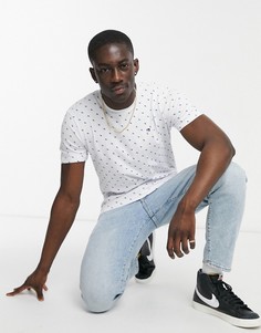 Футболка в горошек с круглым вырезом Scotch & Soda-Белый