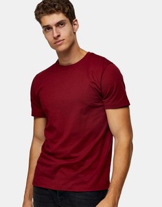 Классическая футболка глубокого красного оттенка Topman-Красный