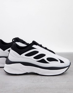 Черно-белые кроссовки на массивной подошве ASOS DESIGN Dauby-Белый