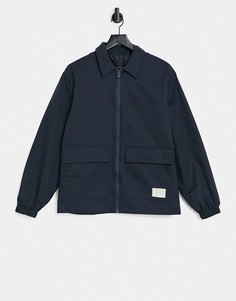 Темно-синяя куртка Харрингтон ASOS Actual-Темно-синий