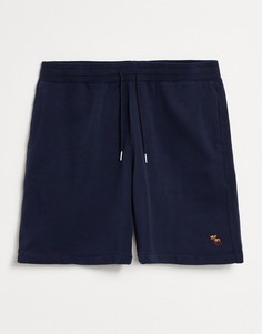 Темно-синие трикотажные шорты с логотипом Abercrombie & Fitch-Темно-синий