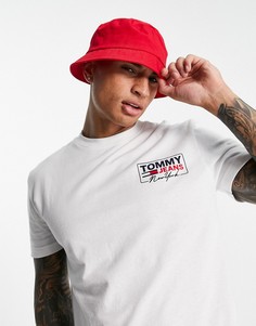 Белая футболка с логотипом и принтом на спине Tommy Jeans-Белый