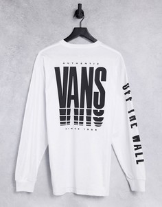 Белый лонгслив Vans Reflect