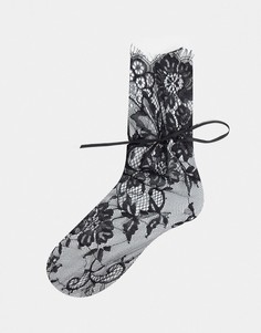 Черные кружевные носки Ego-Черный цвет ЭГО