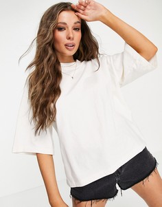 Oversized-футболка кремового цвета ASOS DESIGN-Нейтральный