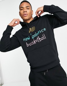 Черный худи с принтом на спине New Balance Basketball-Черный цвет