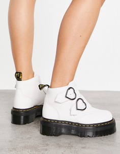 Белые ботинки Dr Martens Devon Heart-Белый