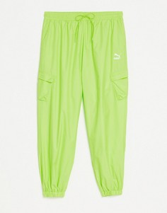 Зеленые джоггеры в утилитарном стиле Puma Classics-Зеленый цвет