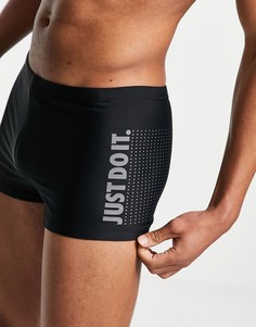 Черные шорты со слоганом "Just do it" Nike Swimming-Черный цвет