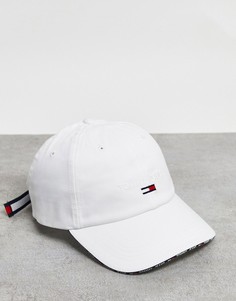 Белая бейсболка с логотипом-флагом Tommy Jeans-Белый