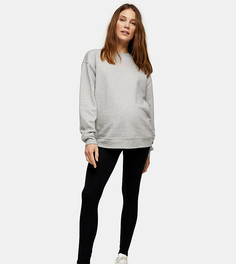 Черные леггинсы с завышенной талией Topshop Maternity-Черный цвет