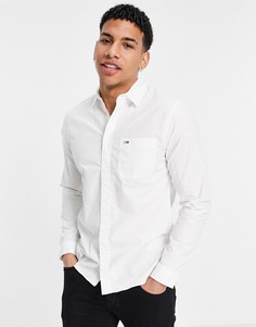 Однотонная рубашка из поплина Tommy Jeans Tjm-Белый