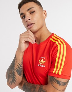 Красная футболка с тремя полосками adidas Originals Spain-Красный