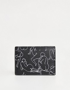 Черная кредитница с принтом девушек Monki-Черный цвет