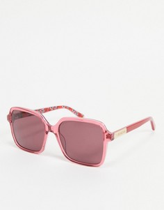 Квадратные солнцезащитные очки в стиле oversized Moschino Love-Розовый цвет