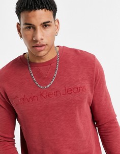 Свитшот с круглым вырезом Calvin Klein Jeans Hator-Красный