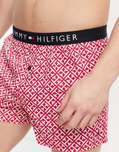 Розовые тканые боксеры с геометрическим принтом Tommy Hilfiger Oxford-Розовый цвет